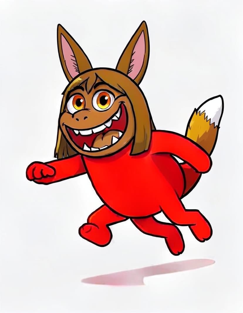 Crimson Fox, a Among Us OC made on GenTube