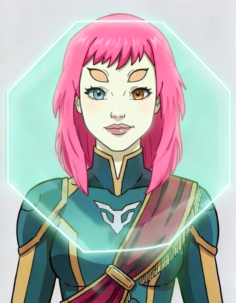 Astra Pinkscale, a Invincible OC made on GenTube
