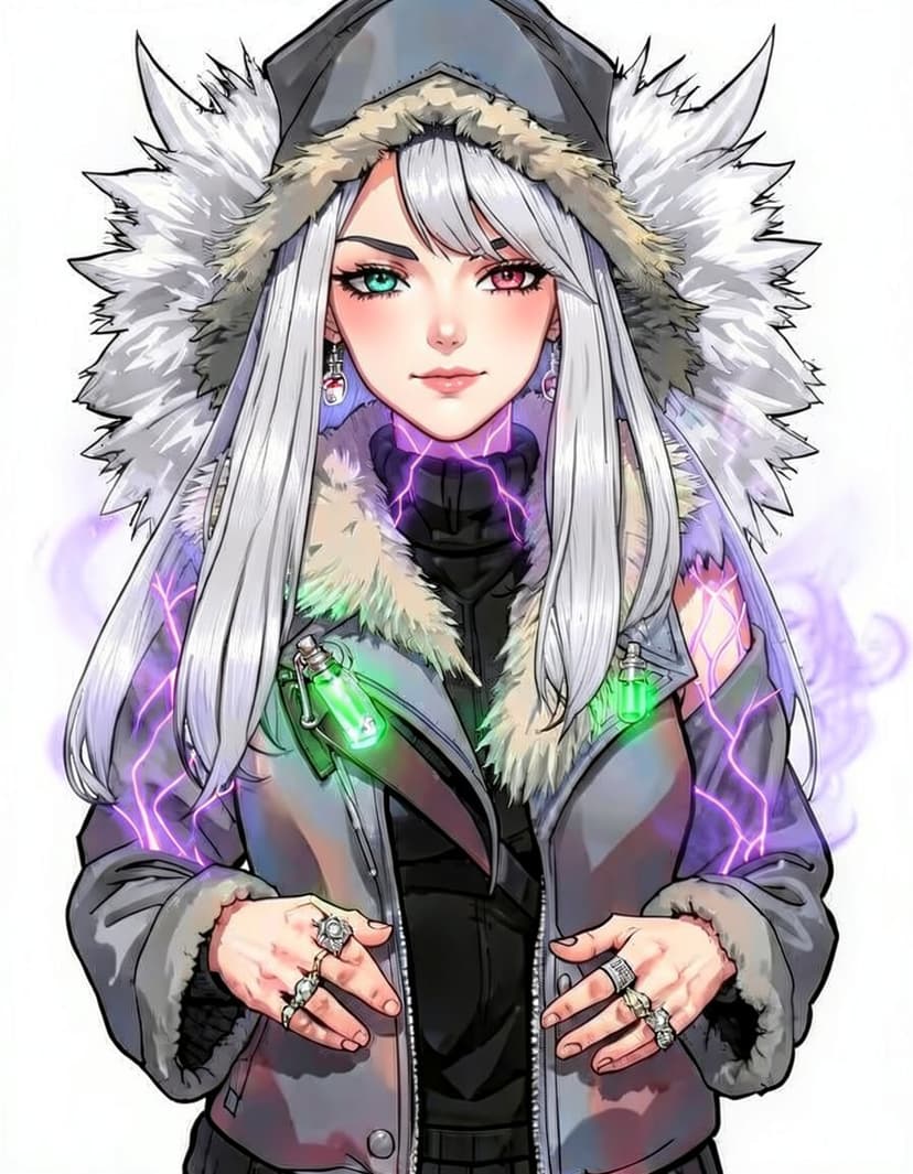 Silvershade Vex, a Arcane OC made on GenTube
