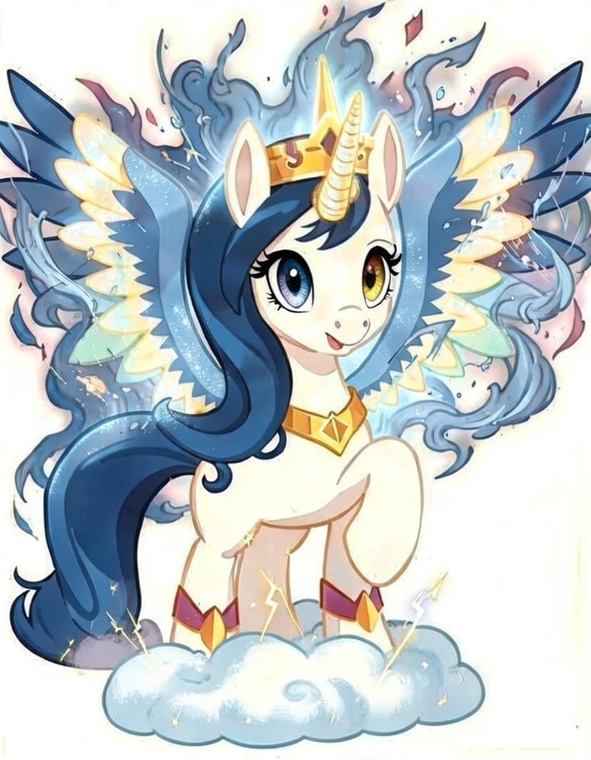 Azureflare, a My Little Pony OC made on GenTube