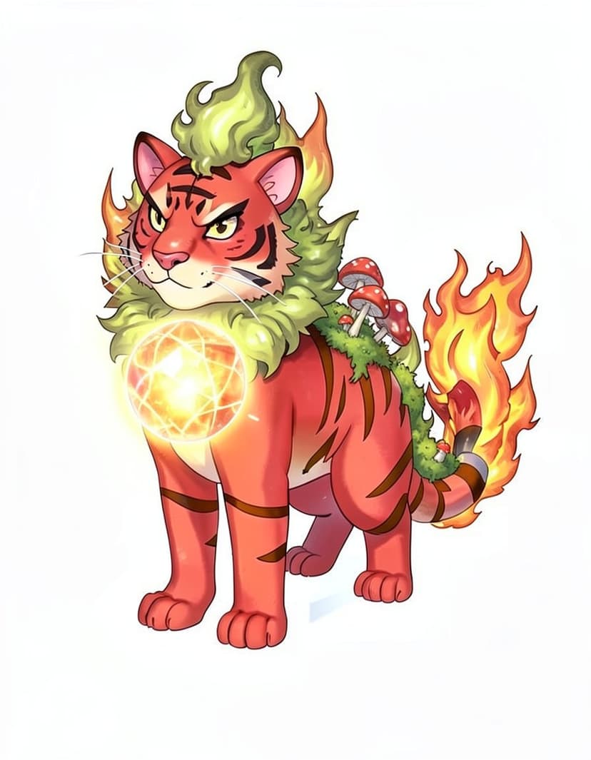 Cindertigra, a Pokemon OC made on GenTube