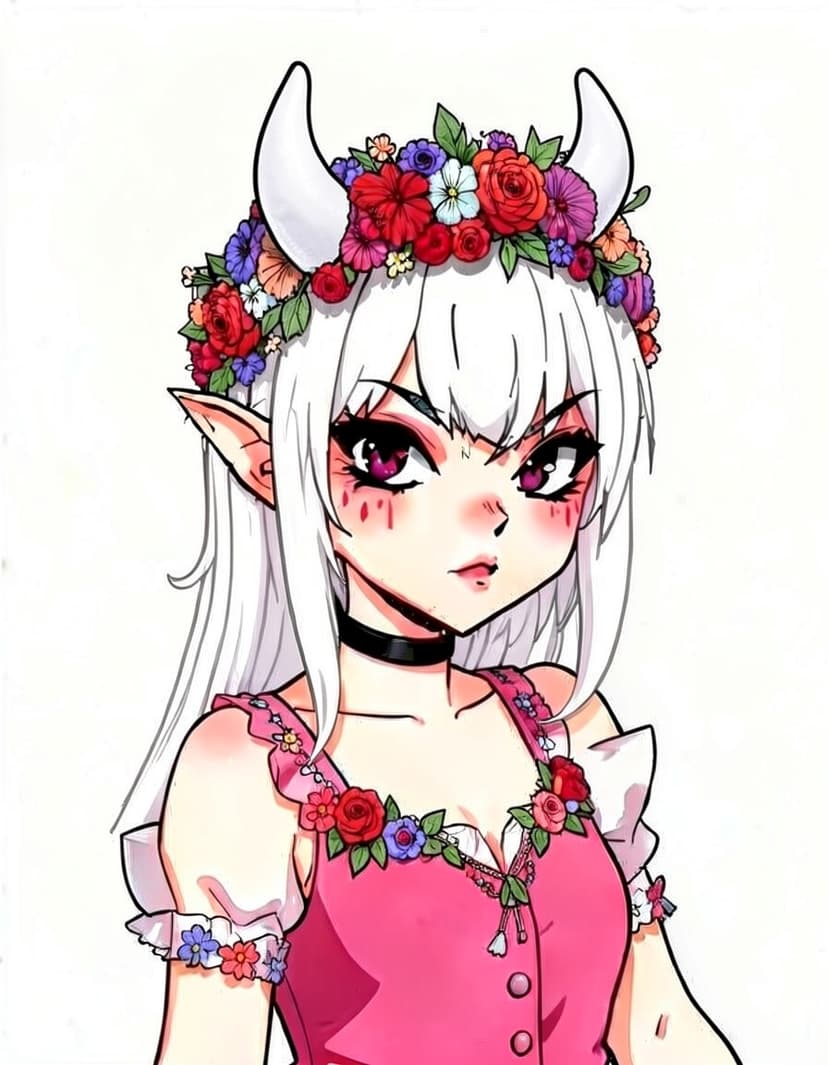 Flora, a Hazbin Hotel OC made on GenTube