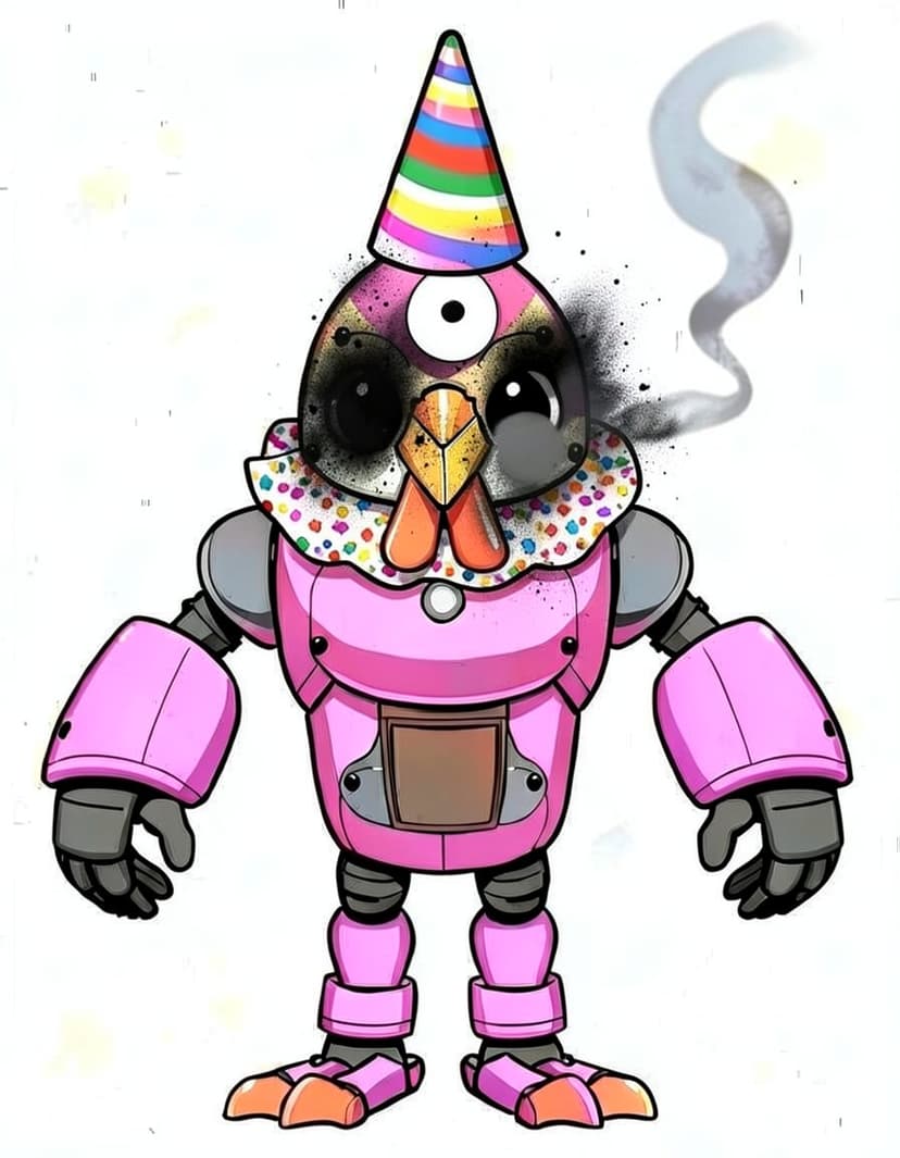 Cluckspark, a FNAF OC made on GenTube
