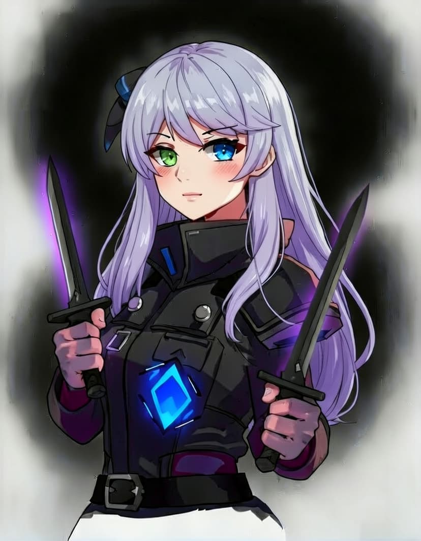 Astra Nighthawk, a Solo Leveling OC made on GenTube