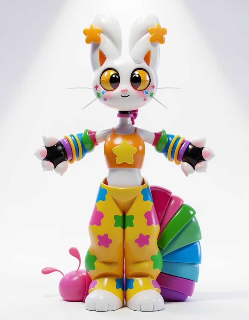 Jitterbug, a Digital Circus OC made on GenTube