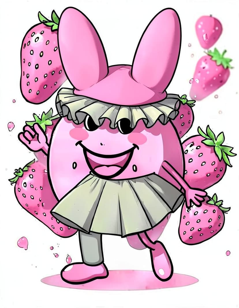 Strawberry Sprig, a Dandys World OC made on GenTube