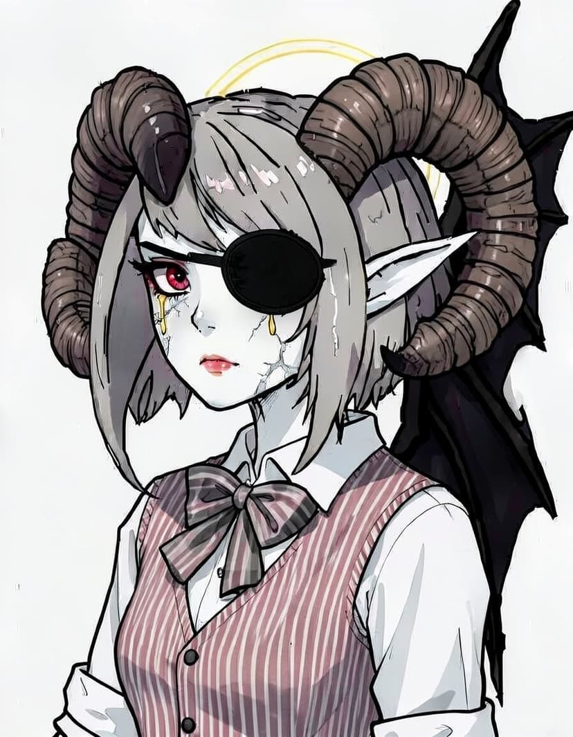 Kiki, a Hazbin Hotel OC made on GenTube