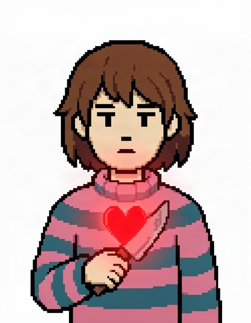 Paleheart, a Undertale OC made on GenTube