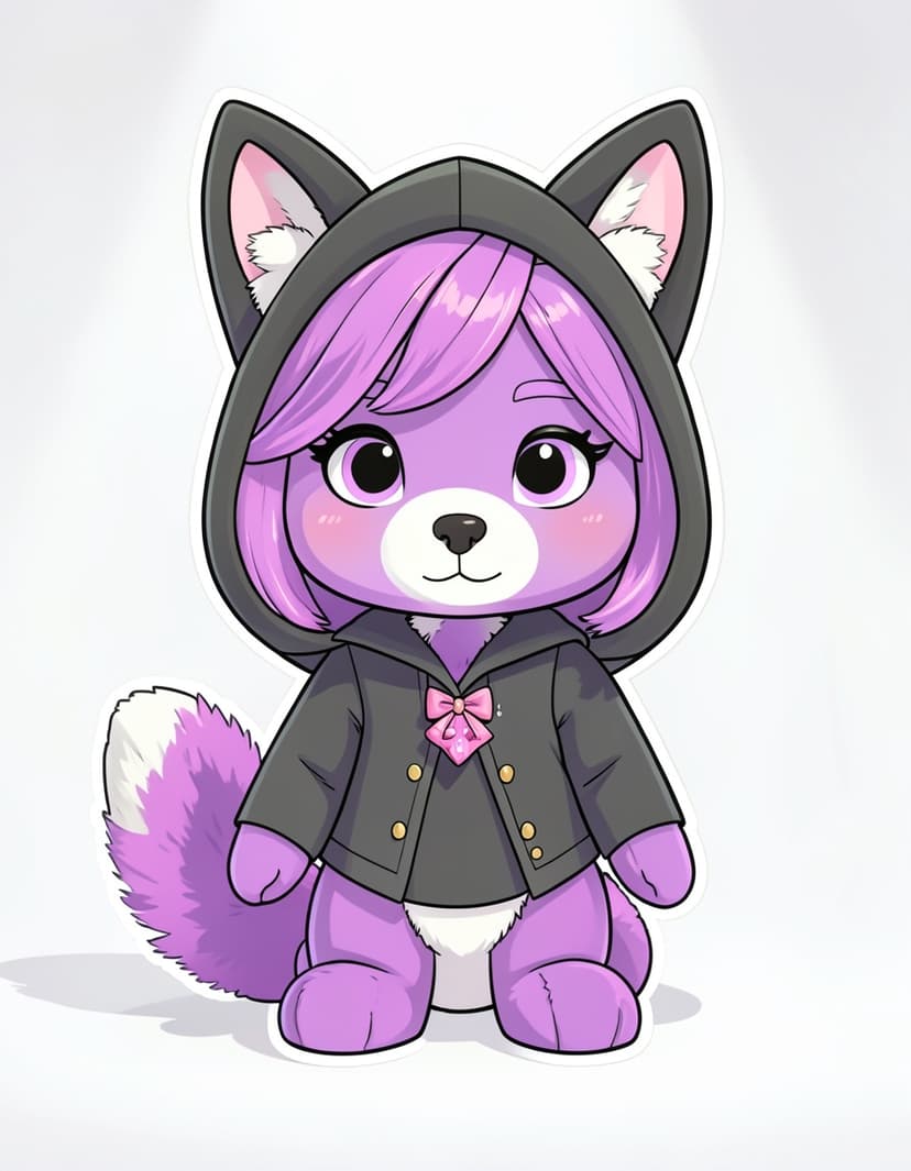 Lavender Fluff, a Digital Circus OC made on GenTube