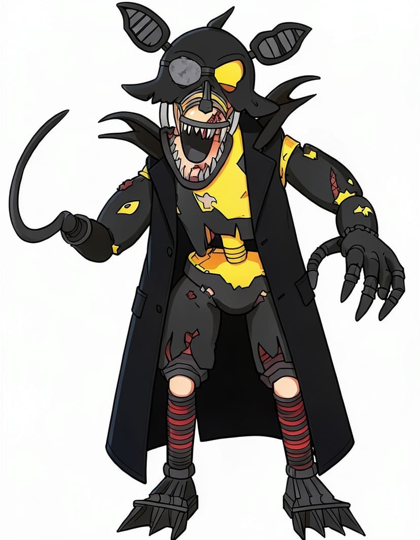 black scar, a FNAF OC made on GenTube