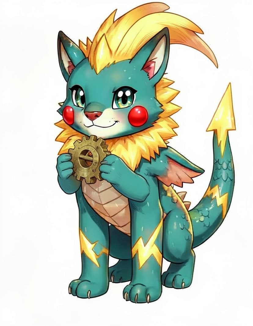 Sparkix, a Pokemon OC made on GenTube