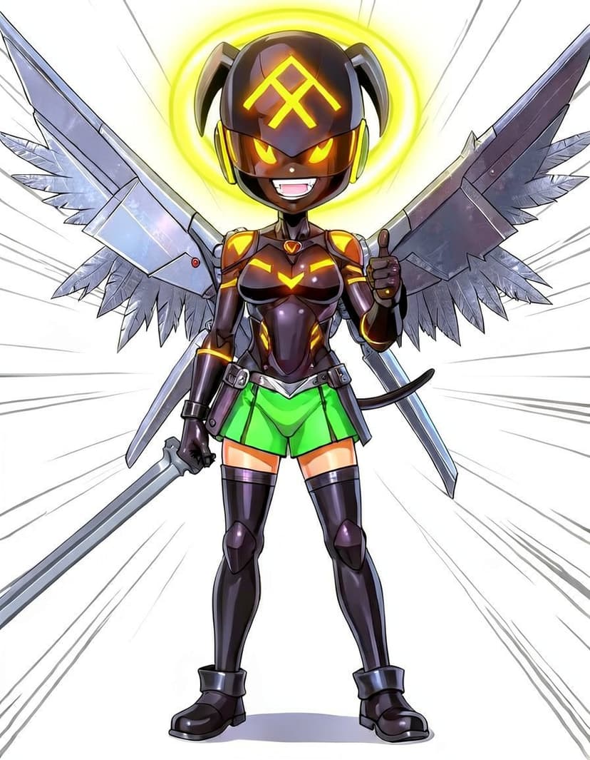 NeonTail, a Murder Drones OC made on GenTube