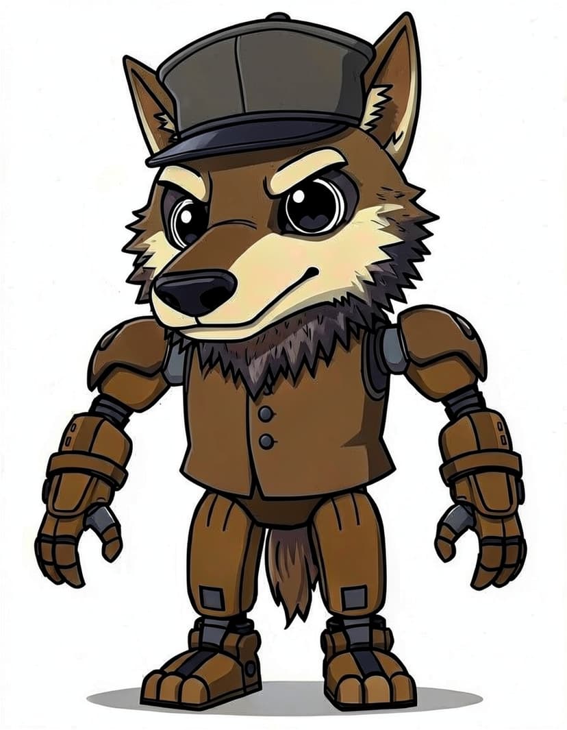 Boris the wolf, a FNAF OC made on GenTube