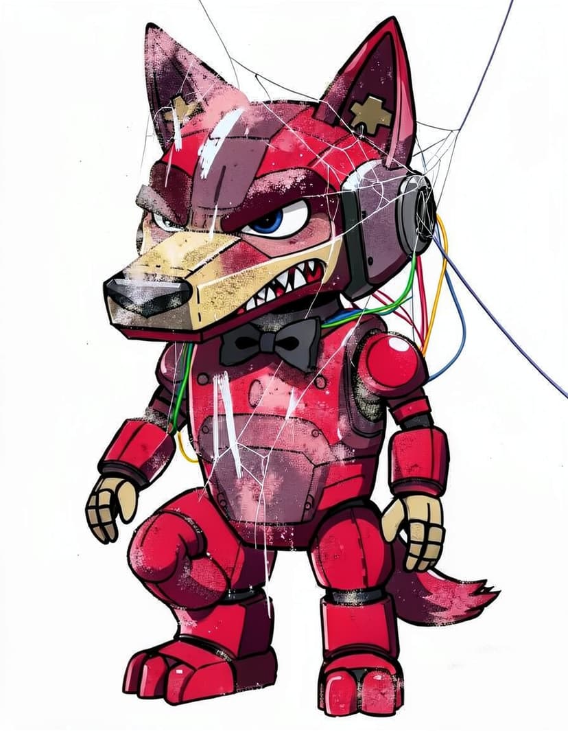 Crimson Howl, a FNAF OC made on GenTube