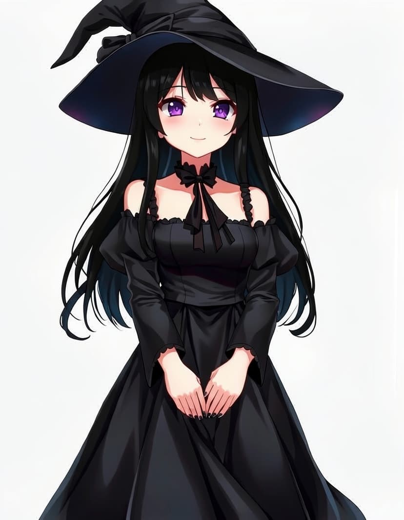 Violet Whisper, a Waifu OC made on GenTube