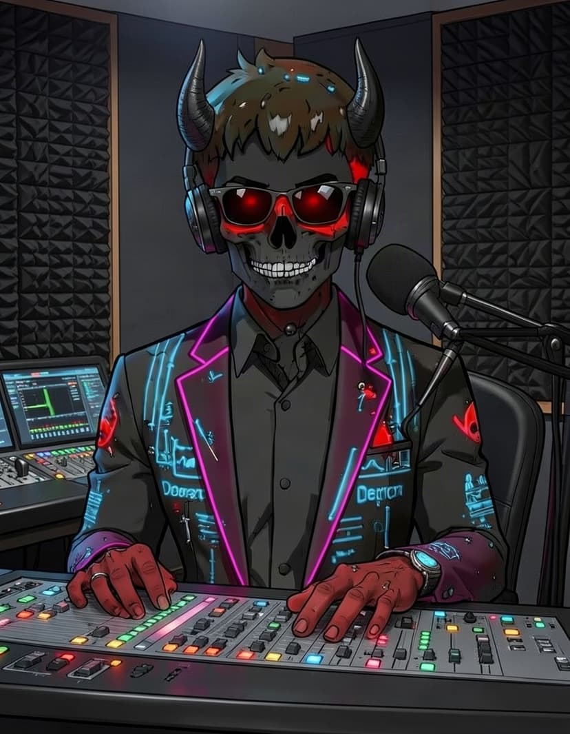 Dj music man, a Hazbin Hotel OC made on GenTube