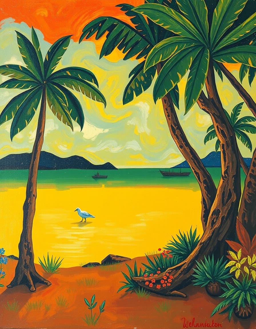 Paul Gauguin's style of painting 