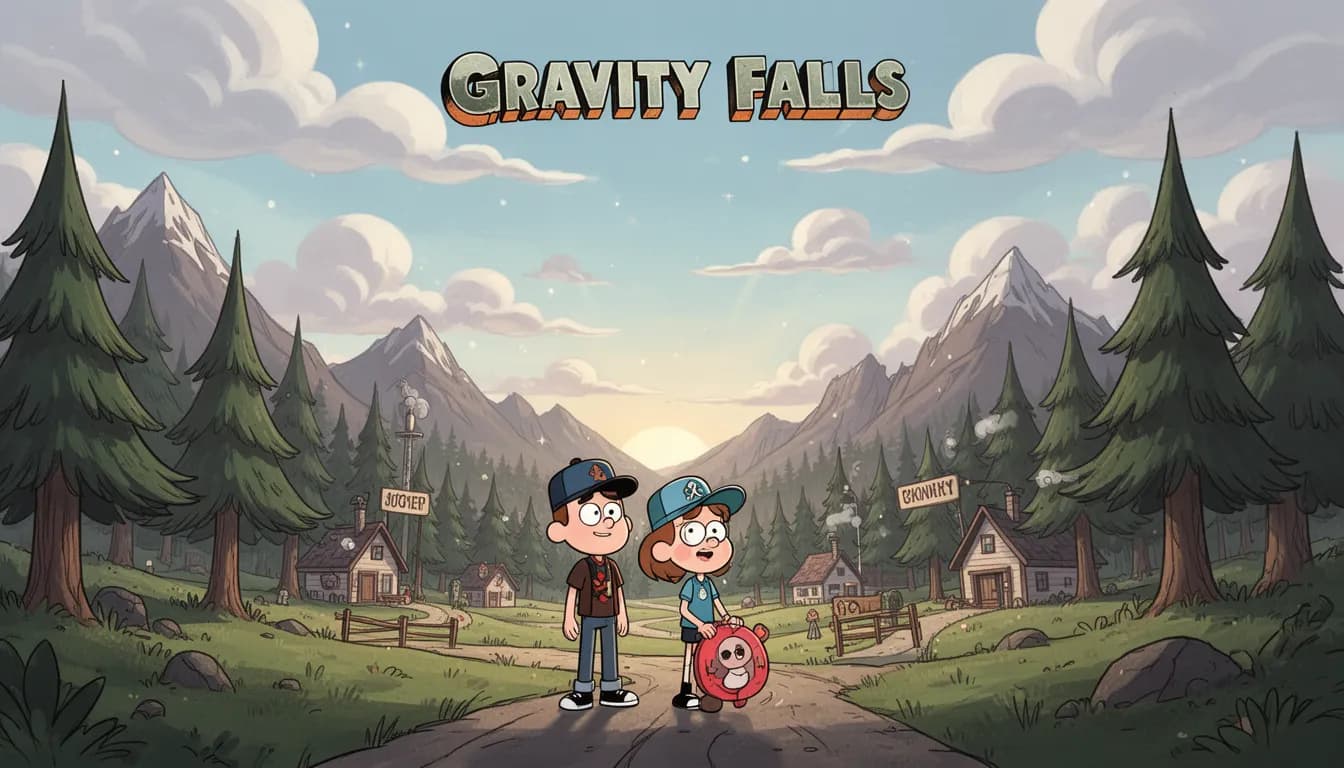 Gravity falls style background