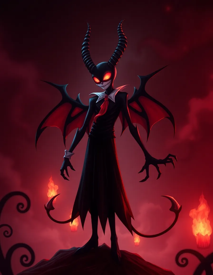 replicate the hazbin hotel artstyle and create a demon sinner 