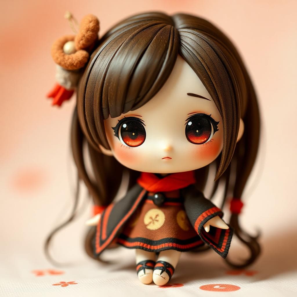 A chibi doll with 