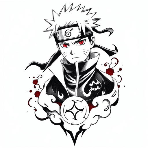 tattoo design, naruto