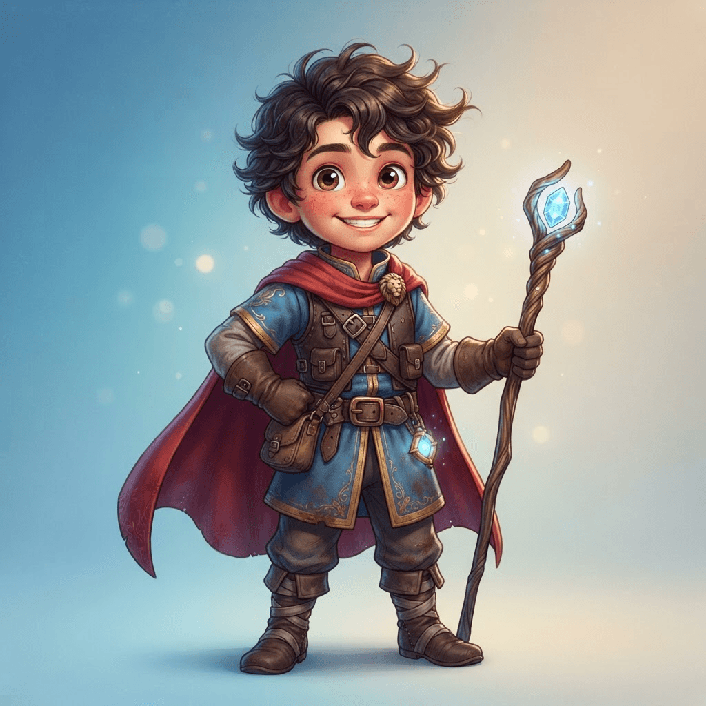 epic original Norse god OC, thunder deity with glowing rune-etched armor, flowing cape, holding an enchanted hammer, dramatic lightning background, digital illustration character concept art