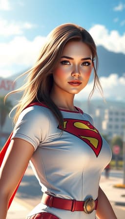 Super girl imagen superrealista