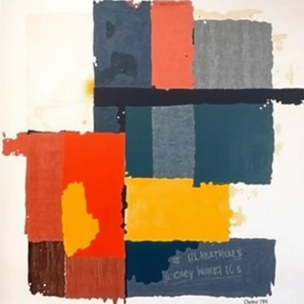 A modern abstract piece with contrasting elements
