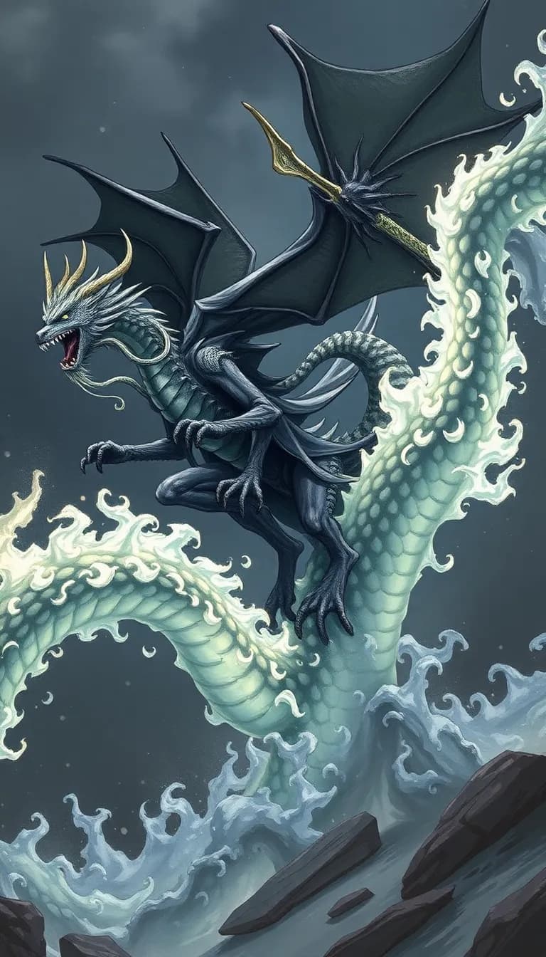 Jujutsu kaisen  yuta okkotsu riding a dragon made of cursed spirits