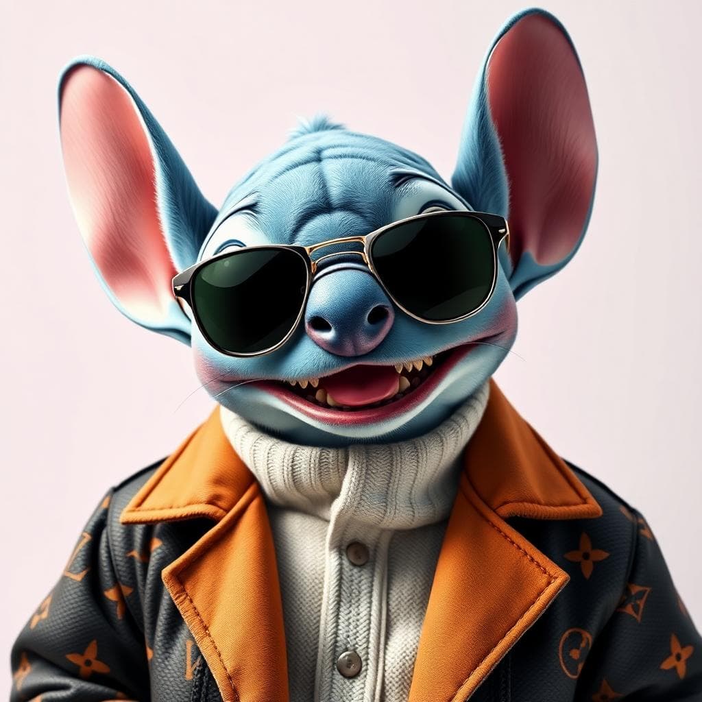 ULTRA REALISTIC STITCH WITH A LOUIS VUITTON JACKET AND SUNGLASSES