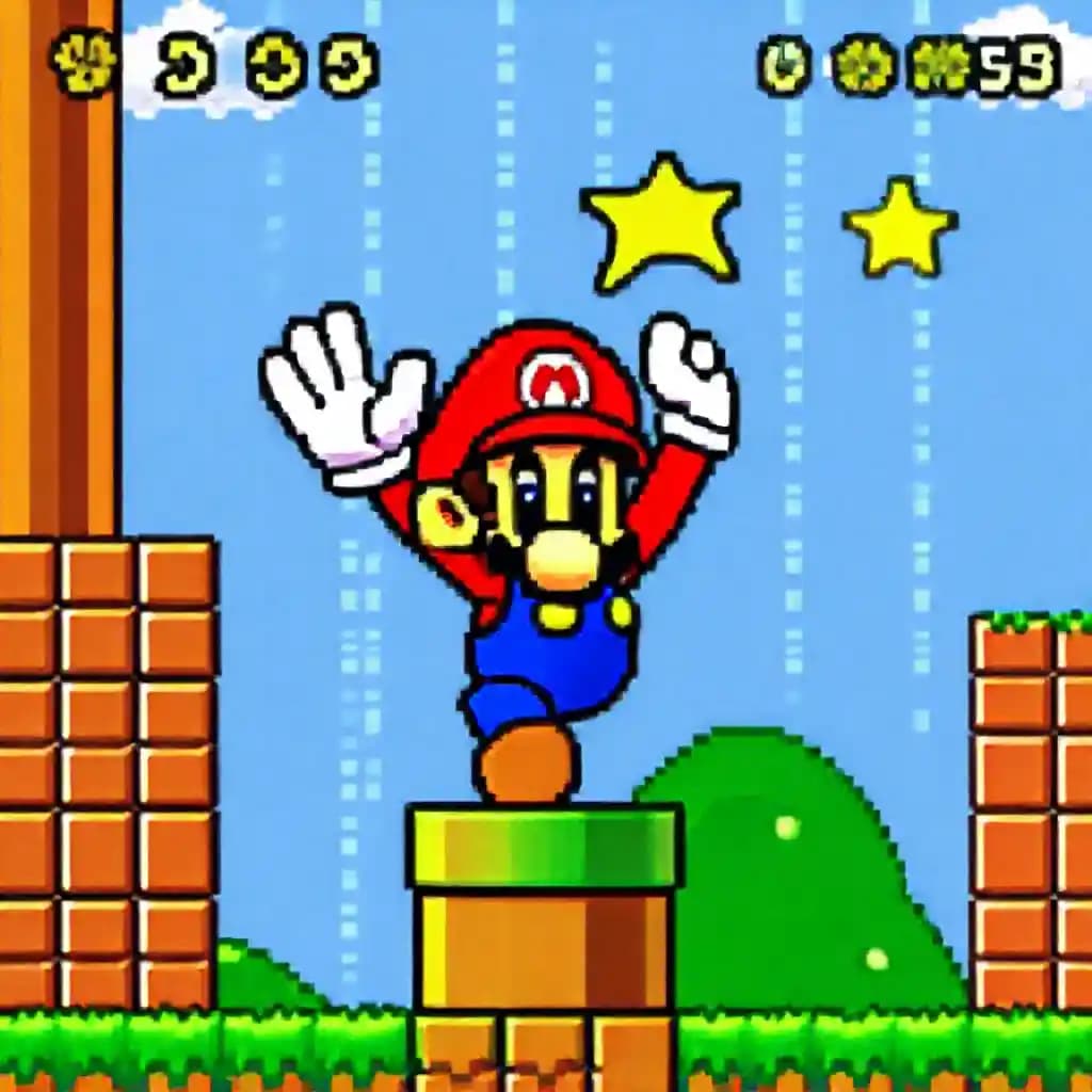 a nintendo super mario game with a mario bros theme, super mario bros 1 9 8 5, mario bros game screen, super mario bros, mario bros, super mario, super mario in matrix, video game screenshot, super mario theme, super mario pixel art, mario world, inspired by Mario Comensoli, mario theme, hero world nintendo, videogame screenshot, game screenshot