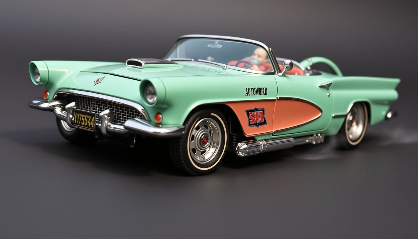 automation car game car thunderbird 1958 car belair dragster autoworld car miniature car toy car caricature exaggerated features on rc car body shell armor madmax car ratfink atompunk musclecar gtav mod