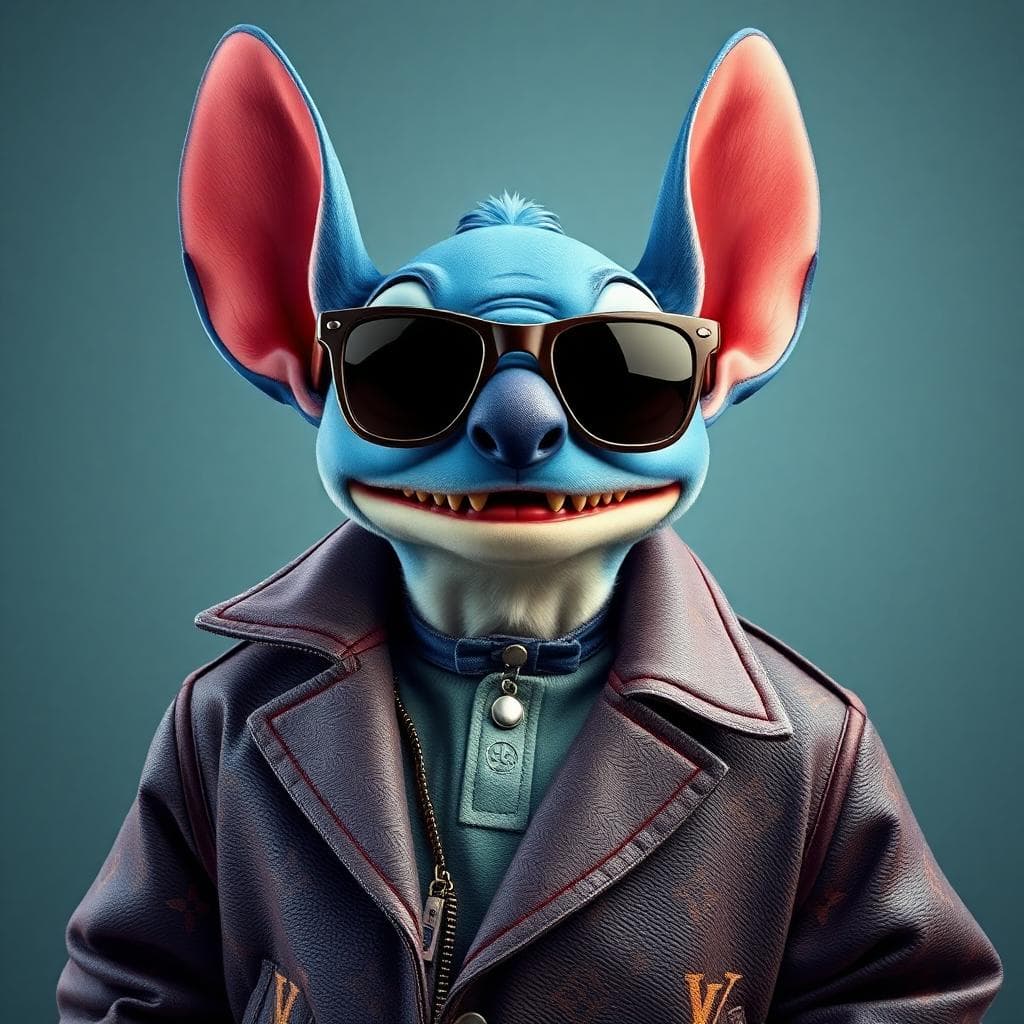 ULTRA REALISTIC STITCH WITH A LOUIS VUITTON JACKET AND SUNGLASSES