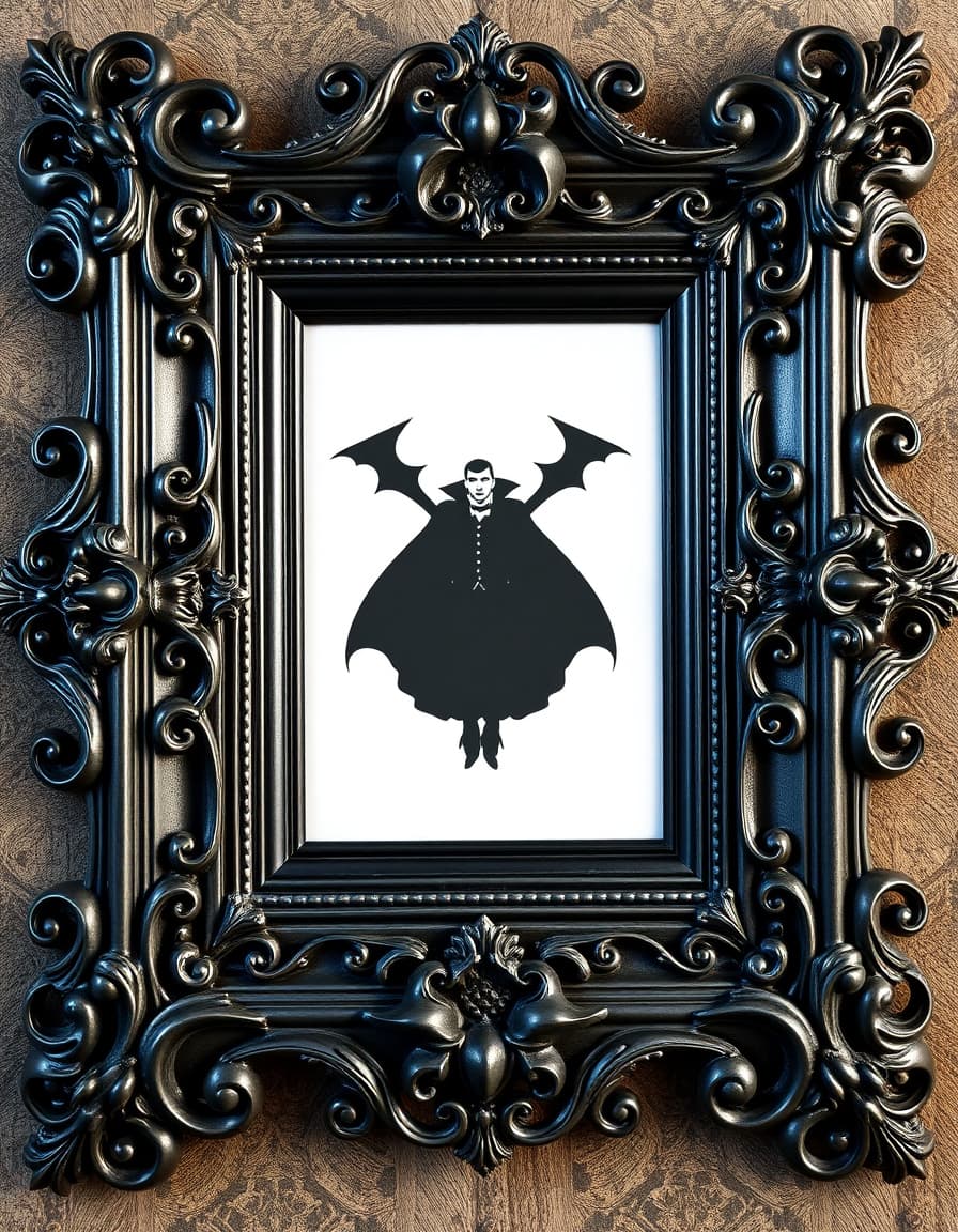 A A4 photo frame vampire theme Dracula 3d print gothic one colour just the frameno