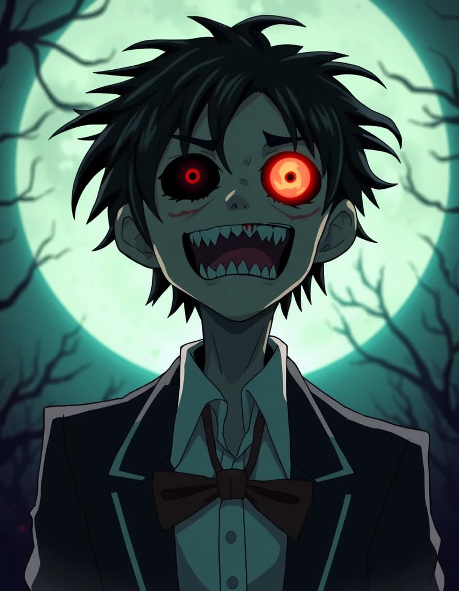 Horror character in anime vtuber style