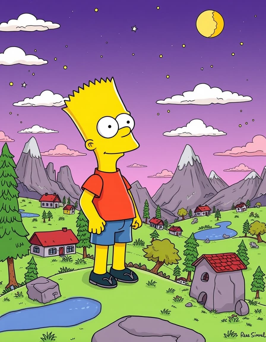 Bart Simpson in his world