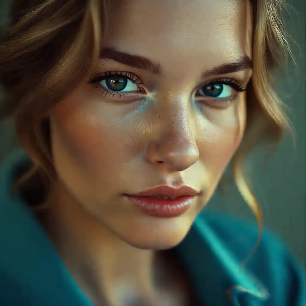 photography of a woman, extremely detailed skin, masterpiece photography, kodak portra, iso 100, perfectly lit, analog photography, taken on a high end camera, film grain, DSLR, dynamic range