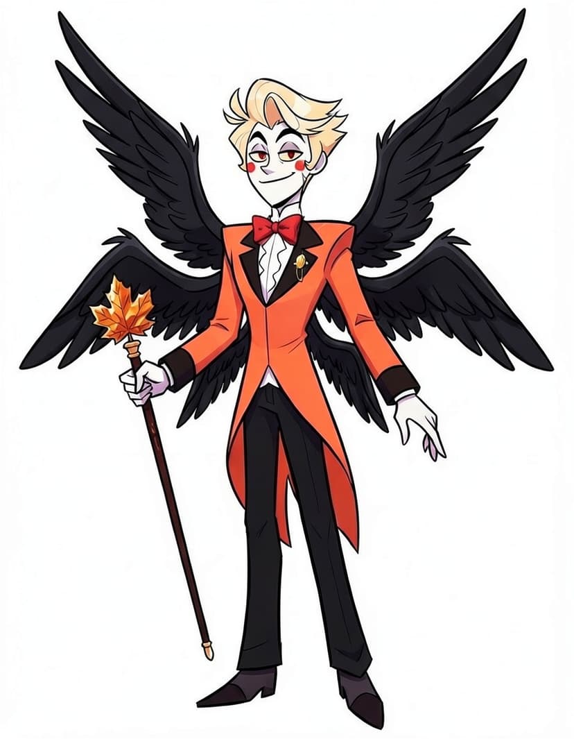 Autumn Morningstar, a Hazbin Hotel OC made on GenTube