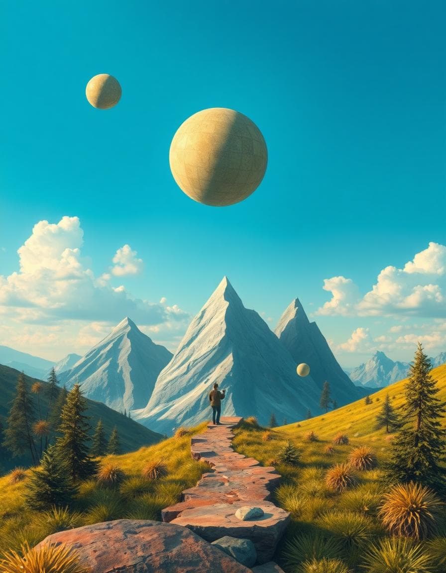 Using the surrealism art style create for me an art peace. Easy