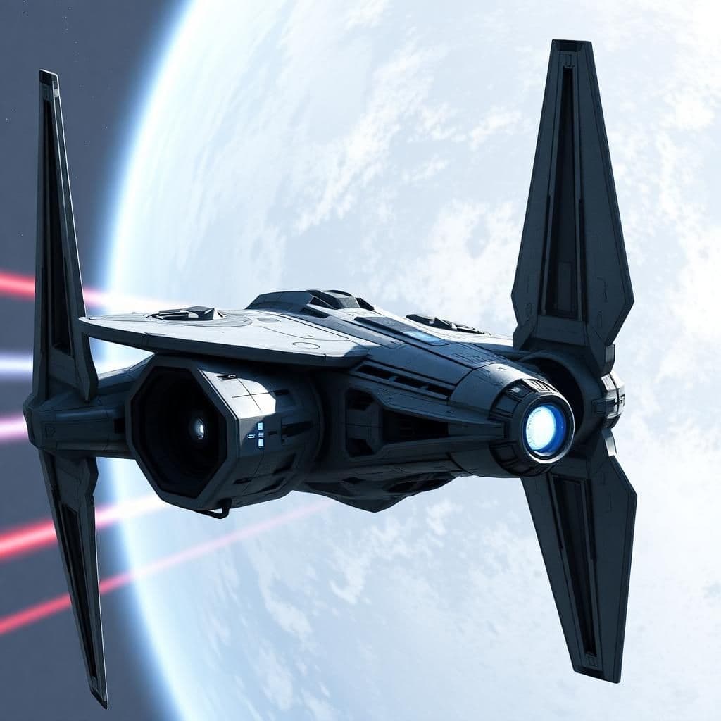 turn your most futuristic concept into a starship that is propelled by extremely powerful and efficient thrusters, with large, sweeping wings that provide additional lift and maneuverability.