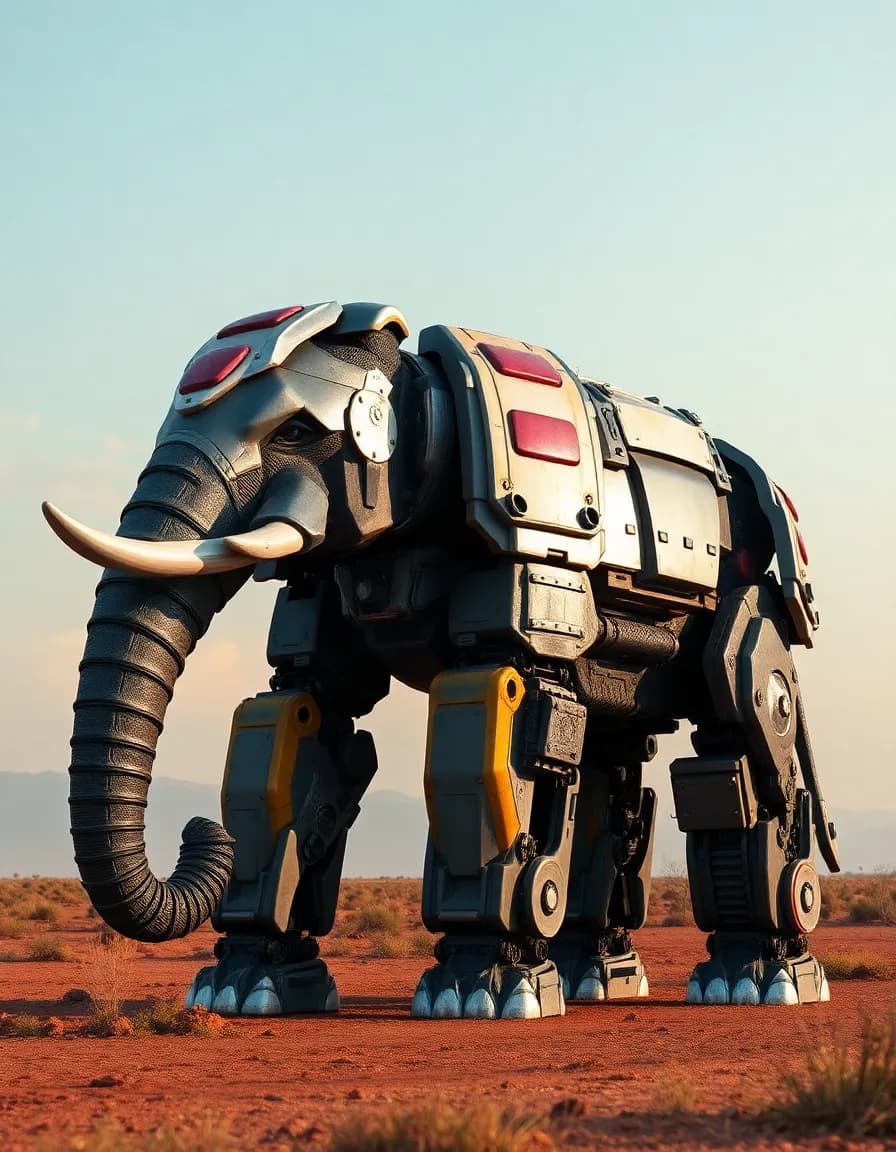 a  elephant maximal  who look like an autobot   robot transformers 