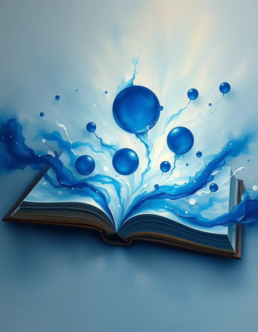 an open book, rendered as a sophisticated fine-art painting, from which deeply abstract royal blue forms emerge in fluid, atmospheric motion and coalesce into ethereal, softly pulsing circles that rise from the pages like spheres of pure emotion and stillness, set against a backdrop of terminal serenity: a quiet, evenly lit, and gently fading environment where colors have softened toward pale blues, off-whites, and silvers, and motion is minimal, almost ceremonial; the atmosphere evokes acceptance, closure, and peace found not in hope, but in the end of struggle; the royal blue palette, now muted and subdued, still resonates with the profound inner peace of qur'an recitation, yet tempered by the inevitability of finality, creating a serene, meditative, and museum-quality painting that is elegant, modern, and spiritually resonant, with no childish elements, no cartoon feel, and a refined abstract expressionist aesthetic; yet, as the book pages, now faded and worn, whisper a final message: **the air erupts with overpowered brilliance, as if the very essence of the book's wisdom has burst forth in a radiant explosion of light and energy, illuminating the surrounding space with an otherworldly glow, and imbuing the scene with an unstoppable, godlike power that shatters the quiet, ceremonial atmosphere, and propels the viewer into a realm of awe and hyper-clarity, where motion lines ripple outward, and reality itself seems to bend from sheer power, as the royal blue forms now surge forward, no longer softly pulsing, but blazing with an intense, electric light that seems to emanate from the very heart of the book.**