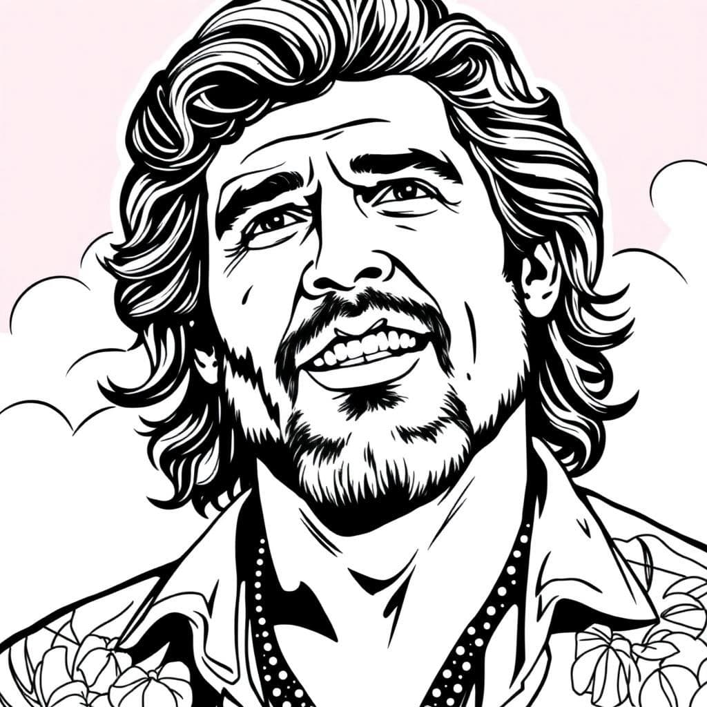 Coloring book image of che