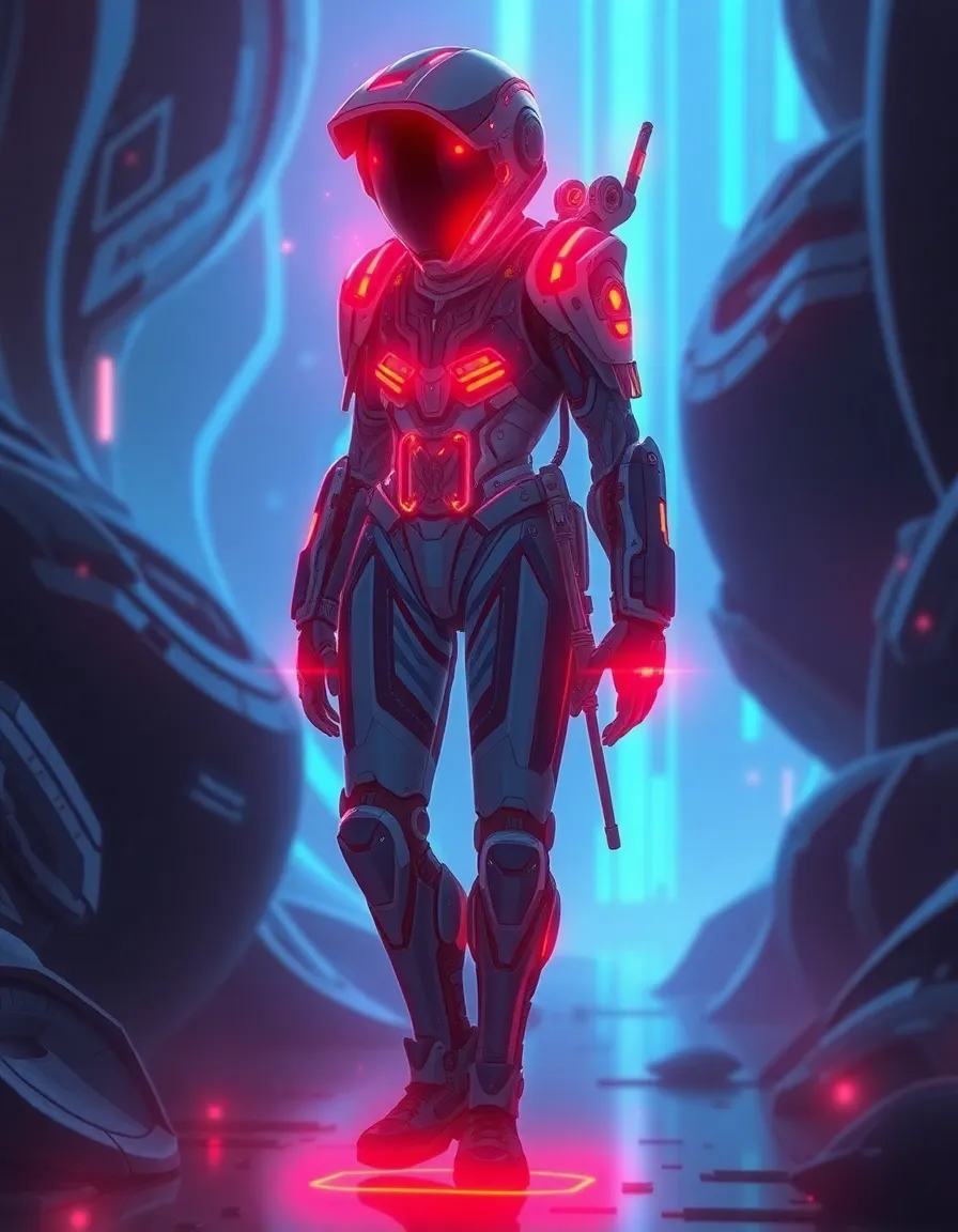 Futuristic cyborg sci-fi cyberpunk design