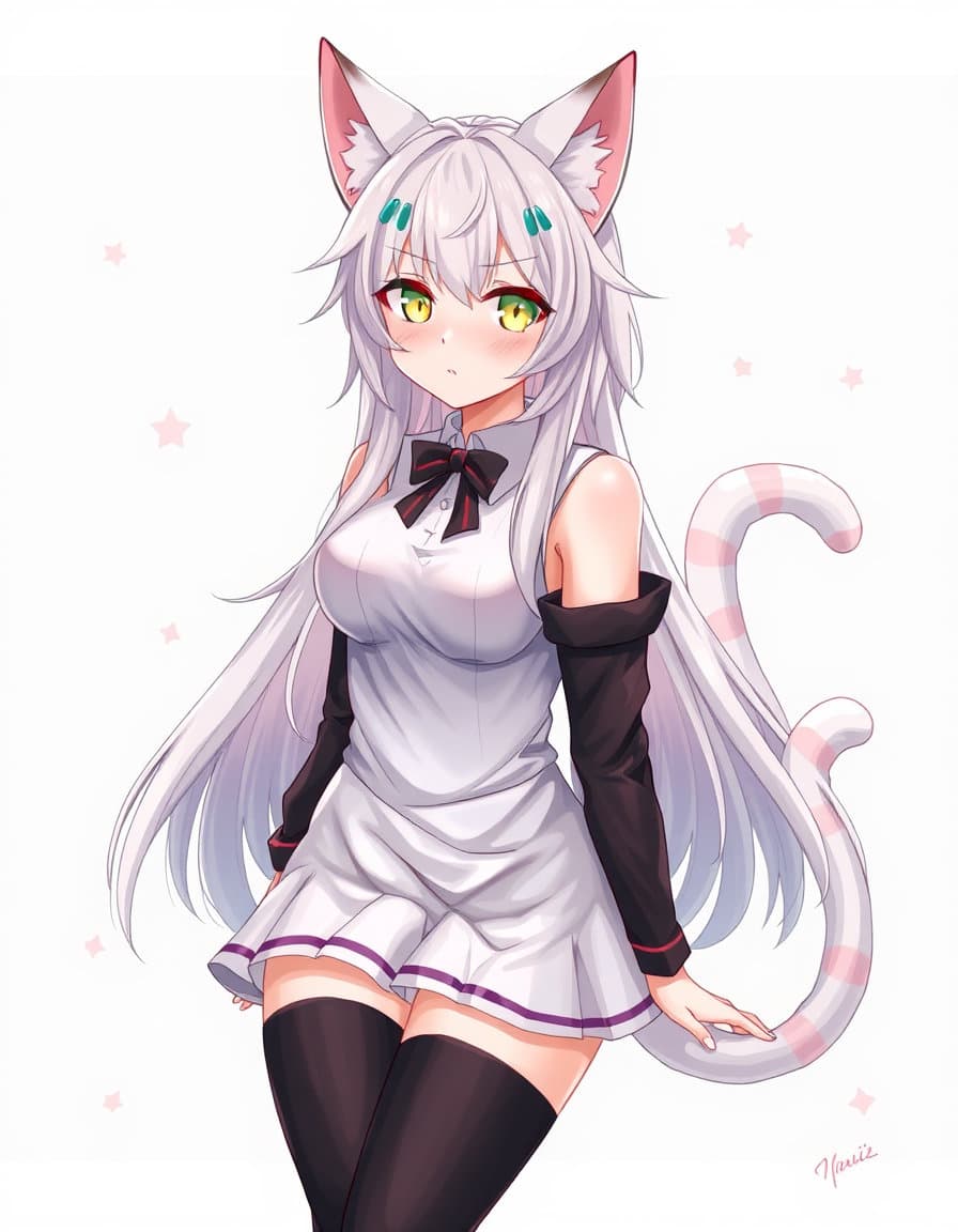 I wanna create a catgirl (Neko) a human with cat ears and a cat tail