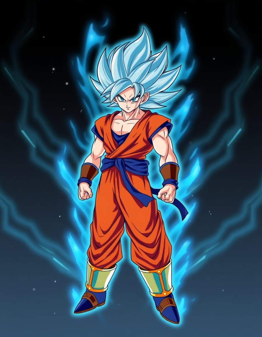 Create Xeno Goku from super dragon ball heroes, super saiyan 4 limit breaker, but the super saiyan 4 appearance is the super saiyan 4 from dragon ball daima but with the extra add one of limit breaker, but is still has xeno Goku’s clothes mixed with all the logic of both, xeno Goku’s clothes are 100% accurate to super dragon ball heroes, and the daima ssj4 design is 100% accurate