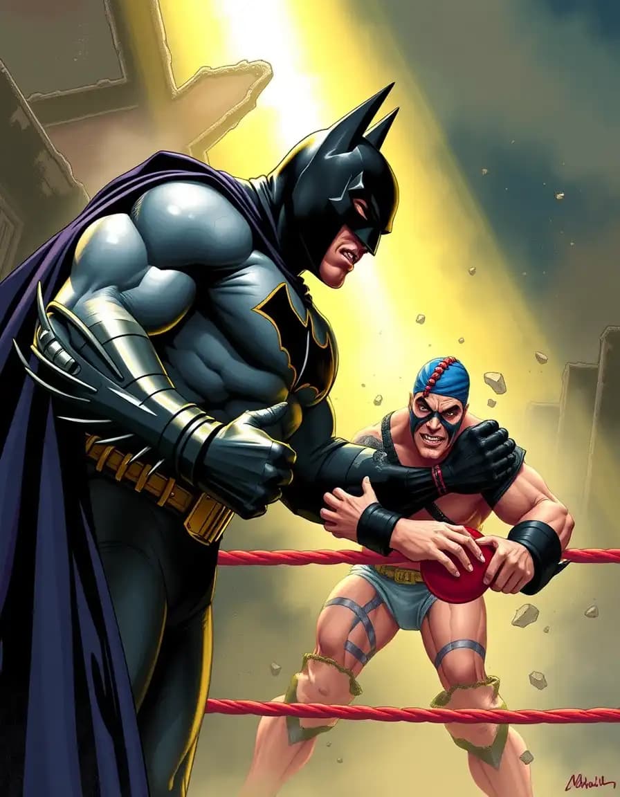 90s batman wrestling 90s bane