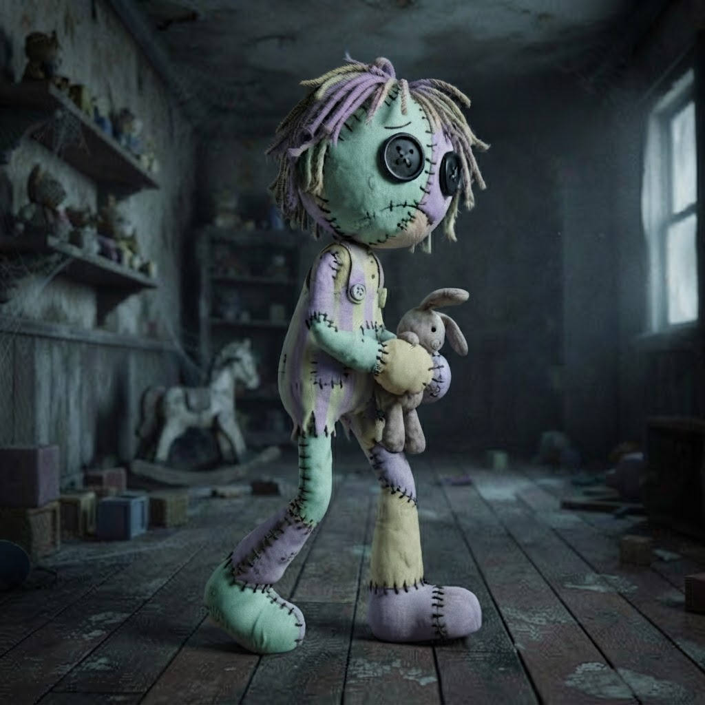 Plush toon — a kind of Dandy's World character, painted on GenTube