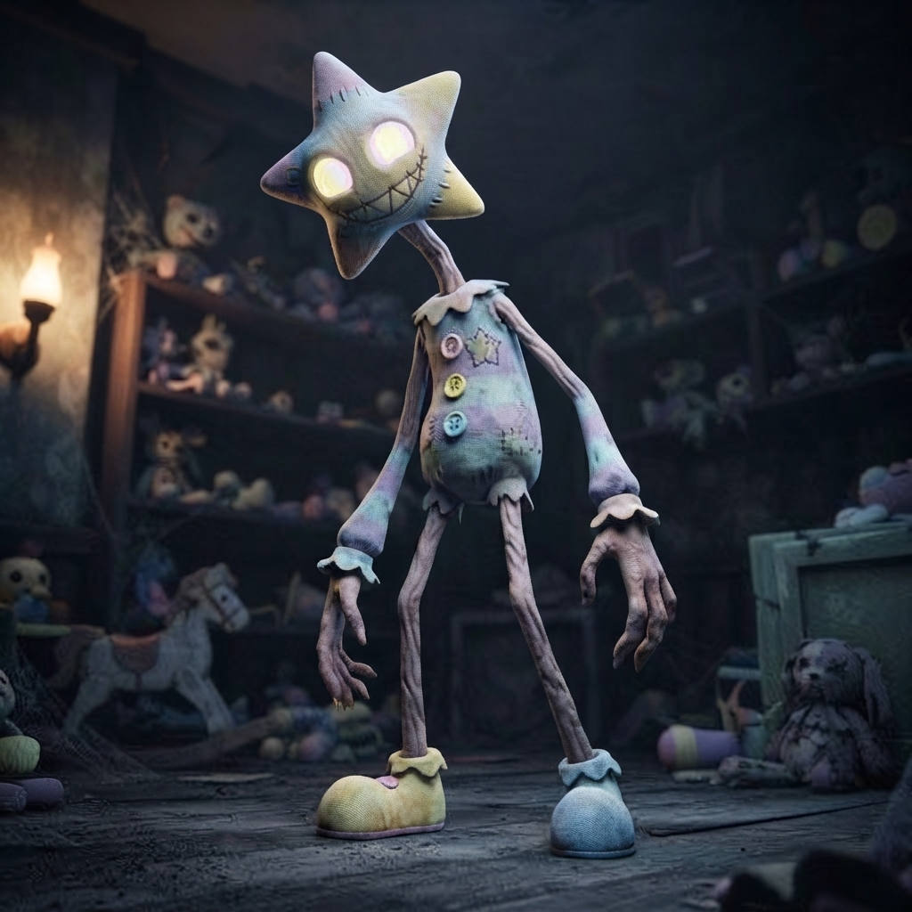 Star toon — a kind of Dandy's World character, painted on GenTube