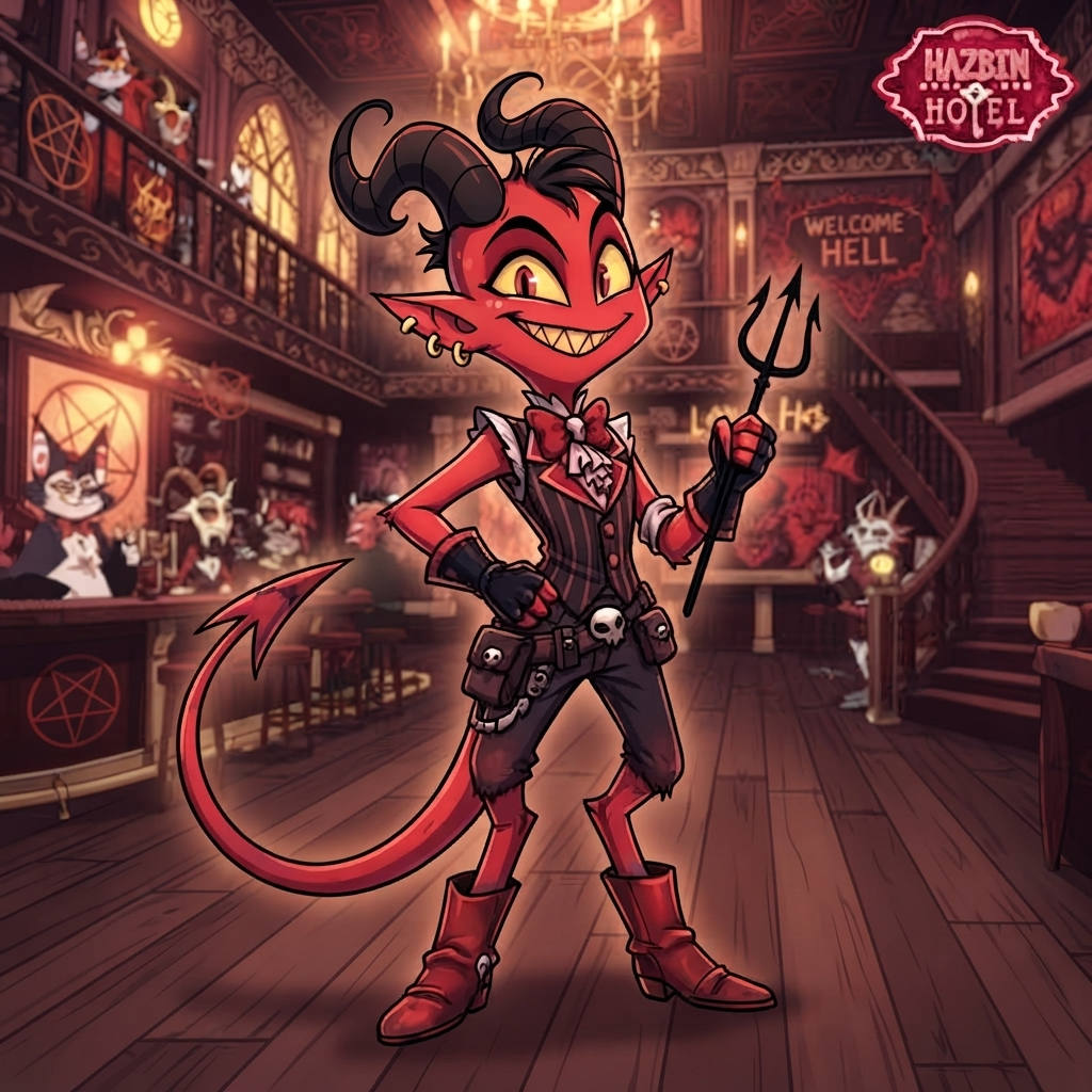 Imp — a kind of Hazbin Hotel character, painted on GenTube